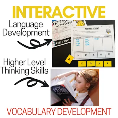 Mystery Word Sorts allow for language development and higher order thinking skills Language development, higher order thinking, based on common phonics patterns and dictionary use