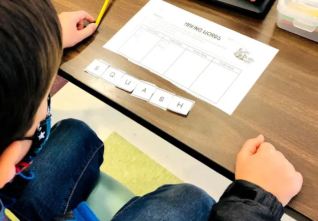 Common Phonics patterns and Mystery Word Scrambles Thematic Word Sorts for fun phonics instruction--school words, October Words, Halloween, Thanksgiving, MLK, January, St. Patrick's Day Words, Spring words