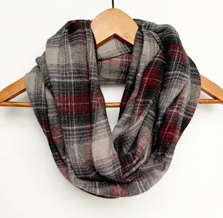 Plaid Infinity Scarf Best Gift for Female Teacher