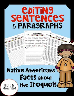 Looking for ways to combine ELA and Social Studies? Check out my Editing Sentences and Paragraphs products on Teachers Pay Teachers!